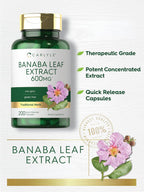 Carlyle Extracto de Hoja de Banaba - 200 Cápsulas
