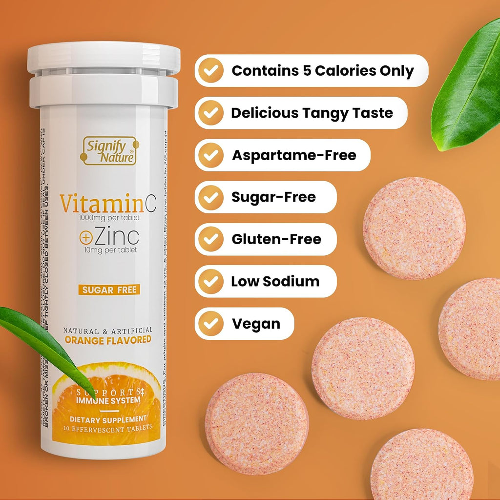 SIGNIFY NATURE Vitamina C 1000mg Efervescente con Zinc - 40 Comprimidos