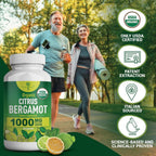 Complemento Orgánico de Bergamota Cítrica - 1000 mg - 120 Cápsulas