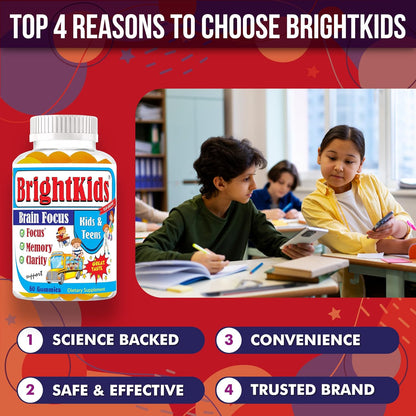 BrightKids Focus Gominolas para Niños y Adolescentes – Omega 3 DHA, Memoria y Concentración – Image 7