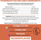 Aceite de Salmón para Perros - Golosinas Blandas Omega para Piel y Pelaje - 180 Unidades