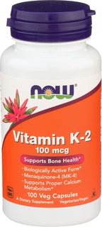 NOW Foods Vitamina K-2, 100 Cápsulas