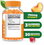 Lifeable Vitamin C Gummies para Adultos | 750 mg | Sabor Naranja | Vegano | 90 Gominolas