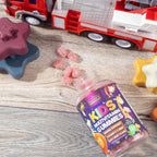 Multivitamínico para niños - Gomitas multivitamínicas diarias con vitamina D, vitaminas B, zinc y más - Apoyo a la energía, memoria y sistema inmunitario - Sabor bayas natural - 120 gomitas