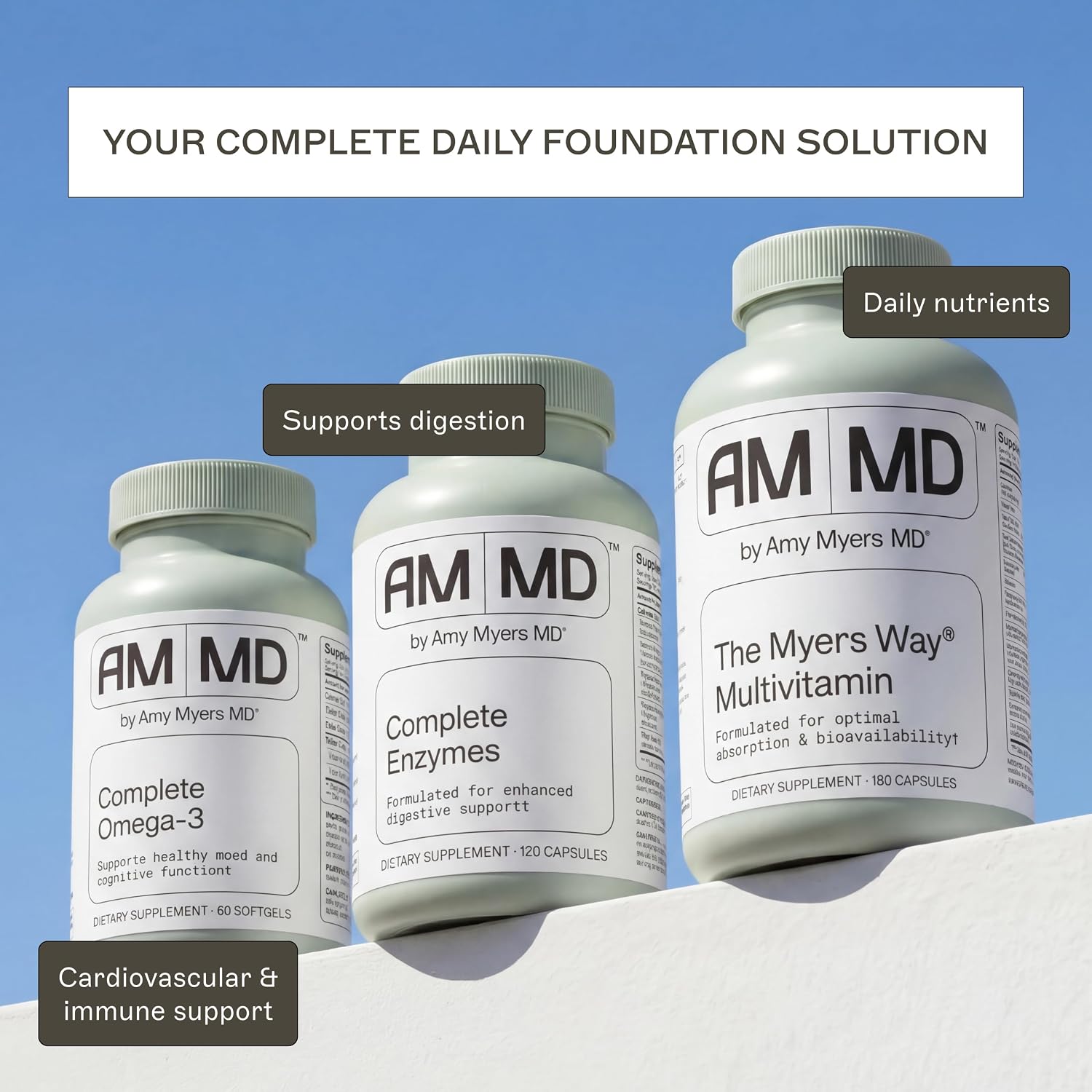 Amy Myers MD The Myers Way Multivitamin - Apoya la salud inmunológica, tiroidea y suprarrenal - Sin gluten, sin lácteos, sin hierro