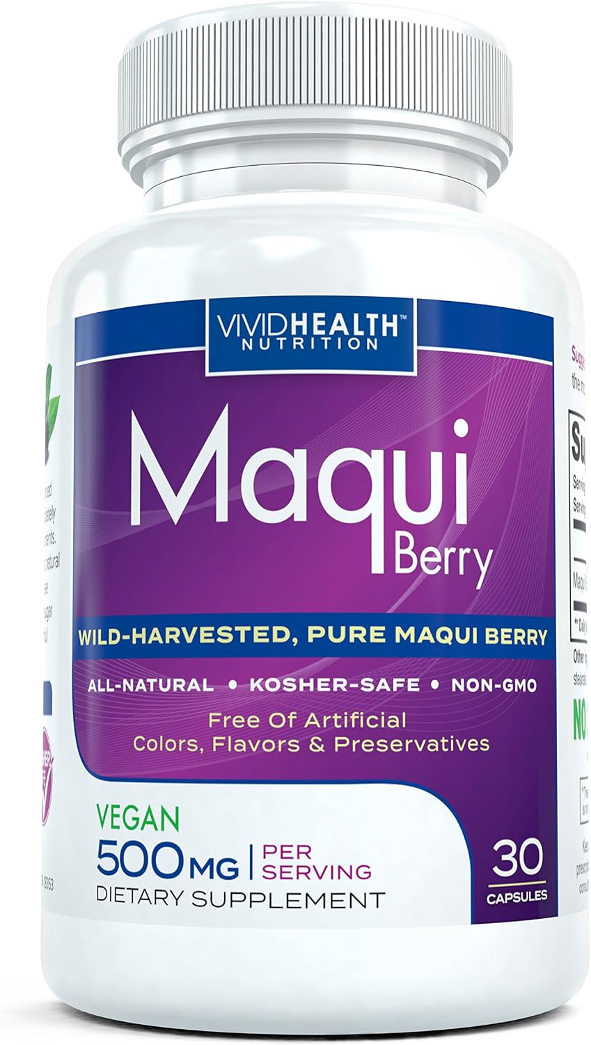 Cápsulas de Extracto Puro de Baya de Maqui (500 mg, 30 cápsulas)