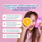 JoySpring Vitamina C y Zinc para Niños con Saúco, Suplemento Líquido | Sin Alcohol | 3+ Años (60 ml, 30 Dosis)