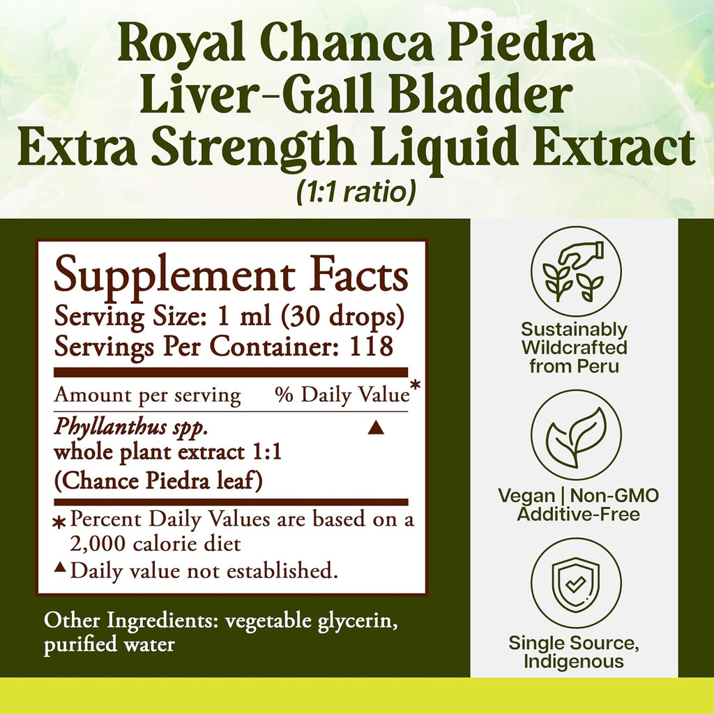 Whole World Botanicals Royal Chanca Piedra – Extracto Líquido 4 oz – Apoyo Hepático y Vesícula