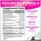 Hello Lovely! Suplemento Capilar con Biotina, Colágeno, Ácido Hialurónico y Aceite de Argán - 60 Cápsulas Blandas