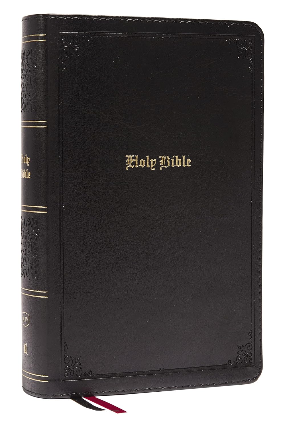 Biblia KJV: Letra Grande, Columna Simple, 43.000 Referencias Cruzadas al Final del Verso, Leathersoft Negro, Tamaño Personal, Letra Roja, Comfort Print