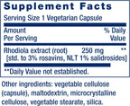 Life Extension Extracto de Rhodiola rosea, 250 mg, 60 Cápsulas Vegetarianas