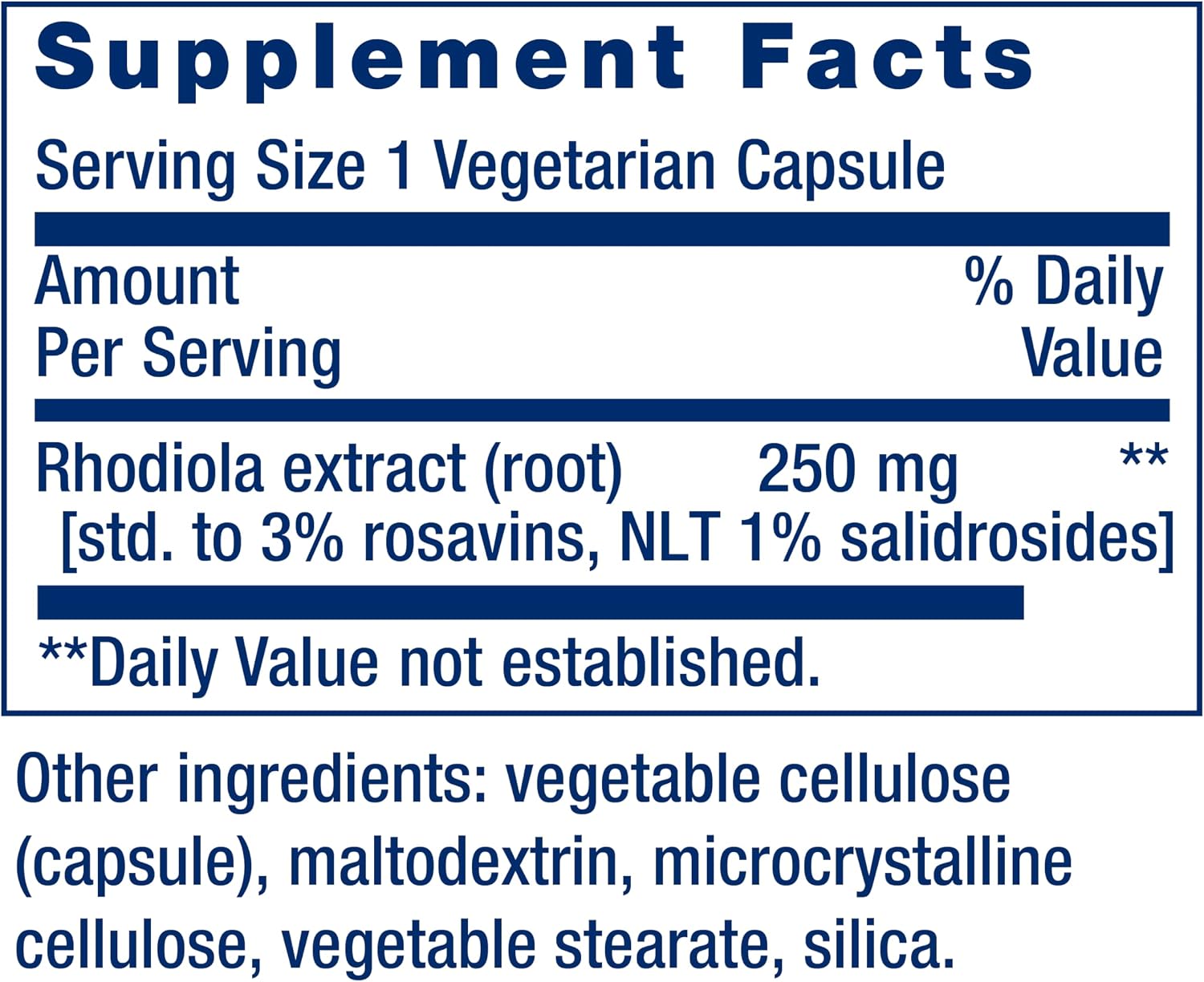 Life Extension Extracto de Rhodiola rosea, 250 mg, 60 Cápsulas Vegetarianas