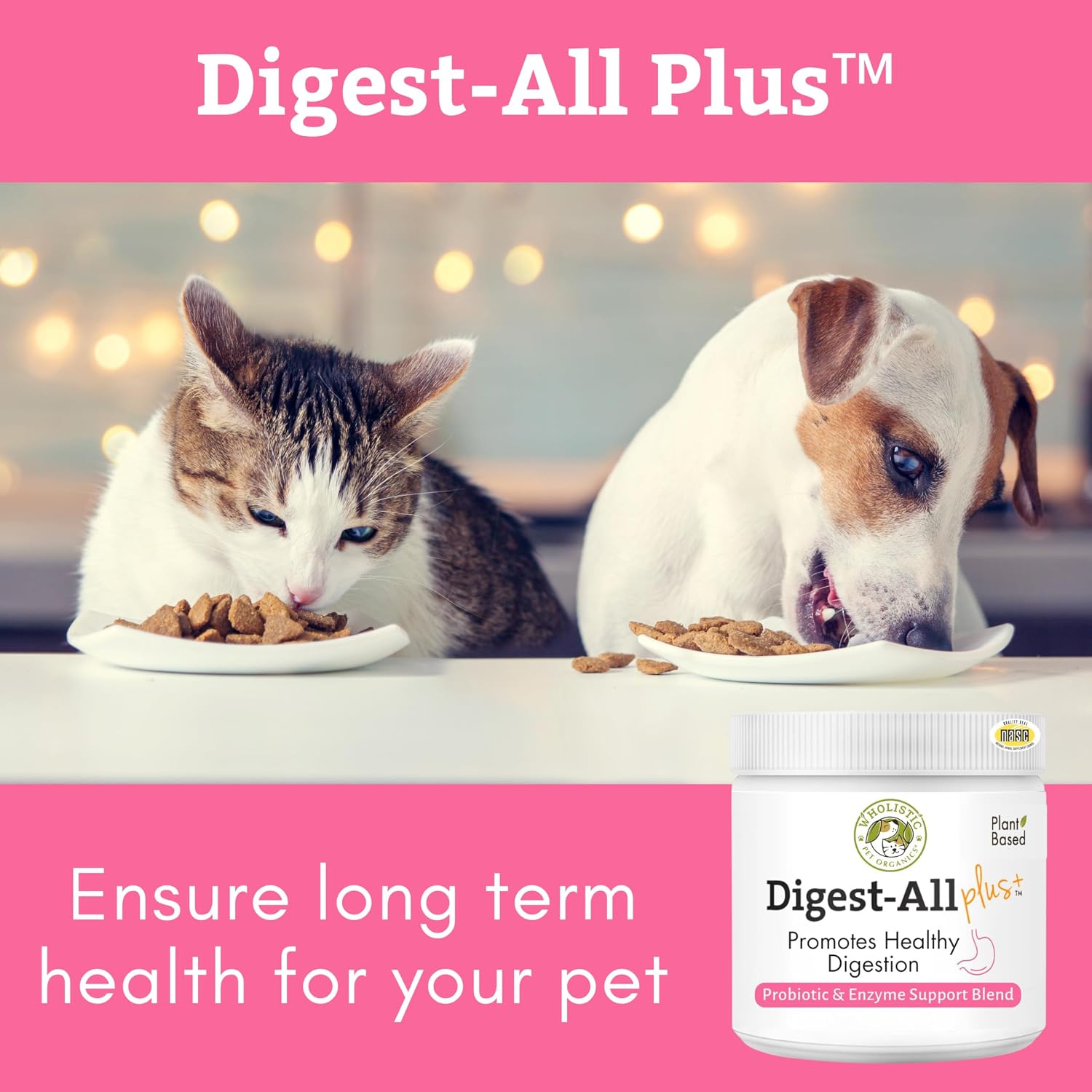 Wholistic Pet Organics Probióticos Diarios para Perros y Gatos - 4 oz (113 dosis)