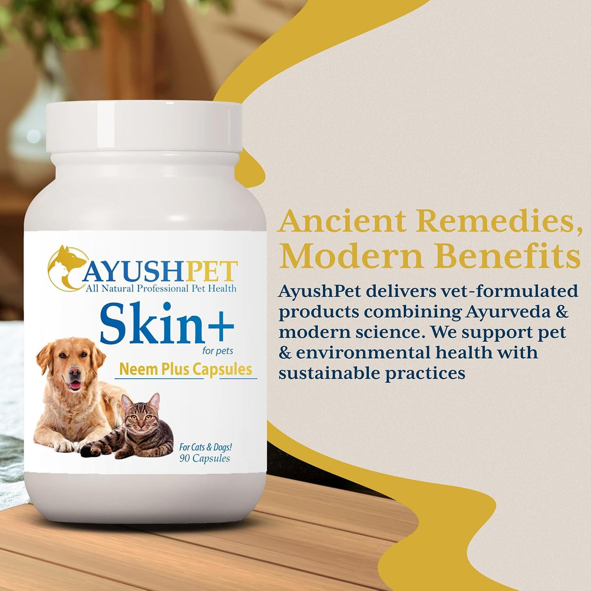 Ayush Pet Neem Plus - Suplemento de Neem – Otras hierbas ayurvédicas: Incluyen ingredientes que complementan la – Image 6
