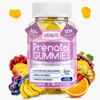 VIDAVITE Gominolas Prenatales Sin Azúcar - 30+ Nutrientes (Colina, Folato, Hierro) para el Apoyo Fetal y Neural, Huesos, Energía e Inmunidad - Vitaminas Prenatales Veganas para Mujeres (60 Gominolas)