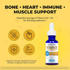 MaxX Labs Vitamina D3 K2 Líquida con K2 MK7 - 2000 UI por gota - 30 ml (1 oz)