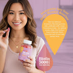 Gominolas de Biotina 5000 mcg - 21st Century - 120 unidades - Sabor Fresa Natural