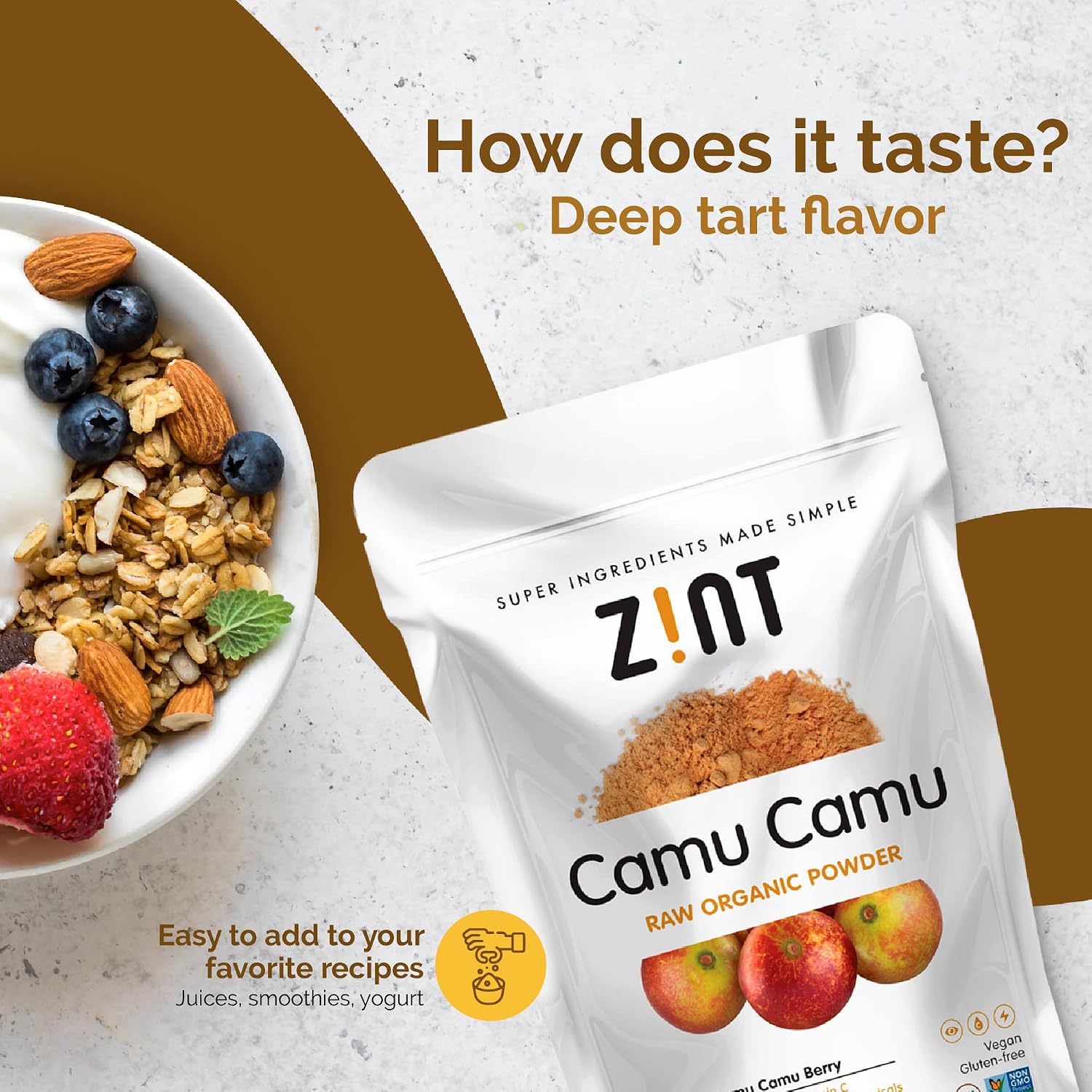 Camu Camu en Polvo: Fuente Natural de Vitamina C Orgánica - Zint (100 g)