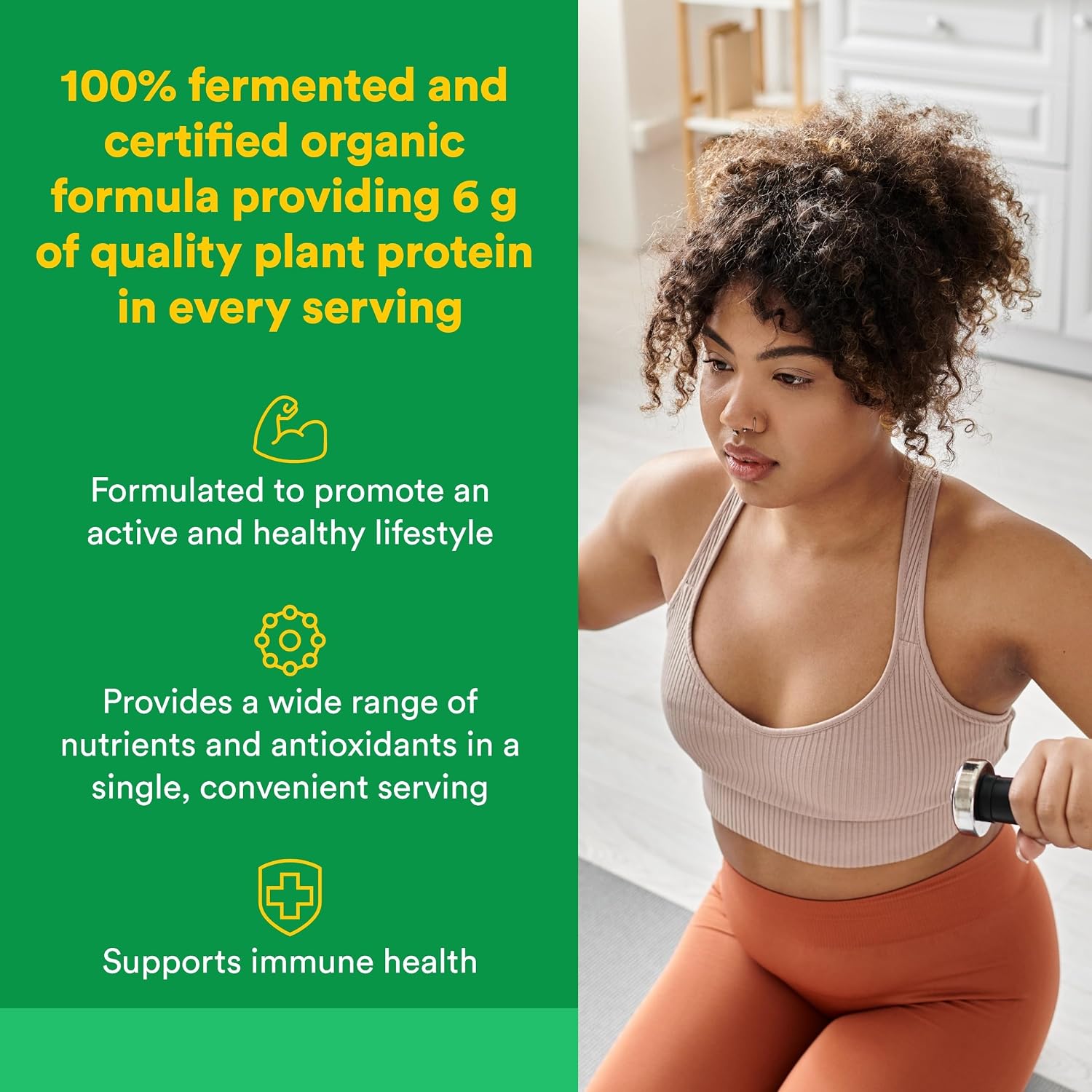 Natural Factors Organic Greens - Mezcla Verde Orgánica, 6.9 oz (196 g)