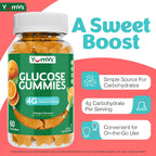 YUM-V'S Gominolas de Glucosa - 60 Gominolas Masticables - Sabor Naranja Natural