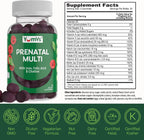 YumVs Gominolas Prenatales con Ácido Fólico, Hierro y Colina - 60 Gominolas