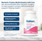 Bariatric Fusion One Per Day Multivitamínico Bariátrico con Hierro para Mujeres - 90 Cápsulas (3 Meses)