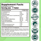 Complejo B Vitaminas sin Azúcar con Metil B12, Metilfolato, B6, B1, B2, B3 - Comprimidos Sublinguales de Rápida Disolución - 180 Comprimidos Veganos