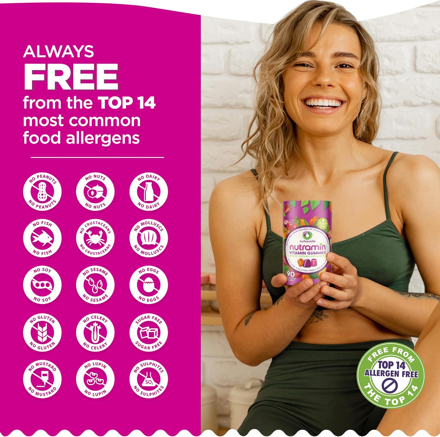 NUTRAMIN Multivitamínico Vegano Keto en Gominolas - 90 Gominolas