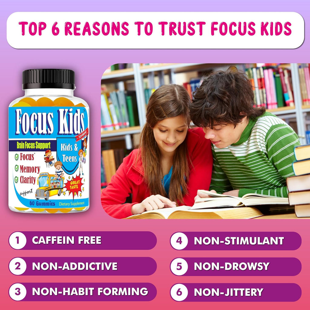 Focus Kids Gummies - Gomitas de Concentración con DHA y Omega 3-6-9
