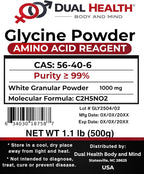 Pure Glycine Powder (500g) - Amino Acid for Sleep, Non-GMO, Gluten-Free