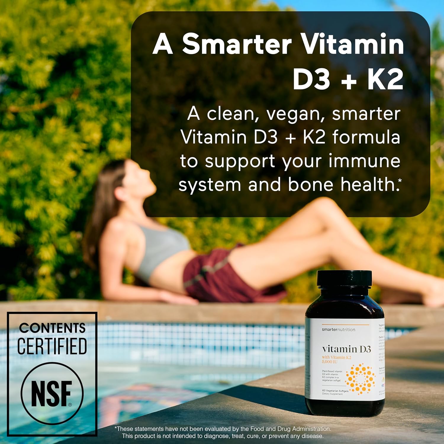 Vitamina D3 5000 UI + K2 1100 mcg con Aceite de Coco y Oliva Ecológico - 180 Cápsulas Blandas