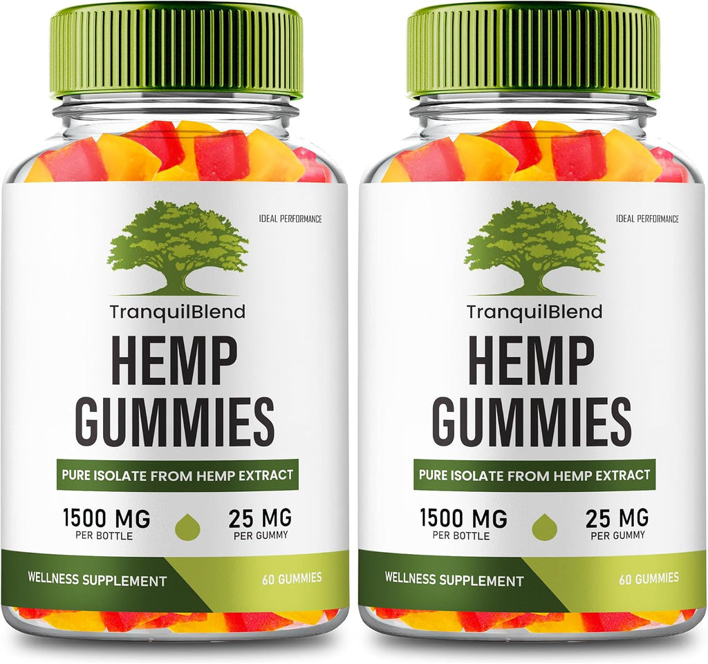 Tranquil Blend Gummies Hemp - Gominolas de Cáñamo con Aceite de Semillas Orgánico (2 Paquetes)