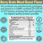 SHIZAM Gominolas Brain Elevator 6 en 1: Alpha GPC, Huperzina A, Fosfatidilserina, L-Teanina, Espirulina Azul y Bioperina