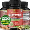 Cona Nature Organic Shatavari Powder Capsules 2250 mg con Ashwagandha y Brahmi | Apoyo a la salud femenina, 120 cápsulas veganas