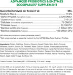NaturVet Scoopables Probióticos Avanzados para Perros - Probióticos Masticables y Enzimas Digestivas - Sabor a Bacon Ahumado | Bolsa de 312g