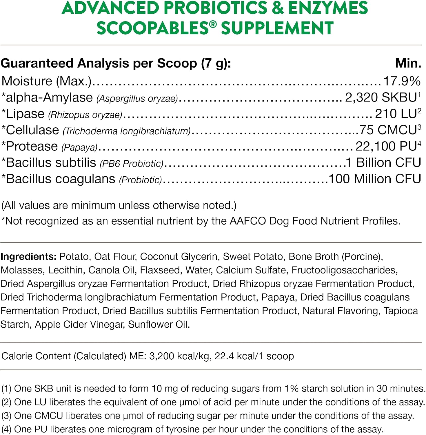 NaturVet Scoopables Probióticos Avanzados para Perros - Probióticos Masticables y Enzimas Digestivas - Sabor a Bacon Ahumado | Bolsa de 312g