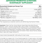 NaturVet Scoopables Probióticos Avanzados para Perros - Masticables con Enzimas Digestivas - Sabor a Bacon Ahumado - 311g