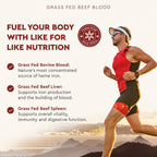 Ancestral Supplements Grass Fed Blood - Fórmula de Sangre, Hígado y Bazo, 500 mg, 180 Cápsulas