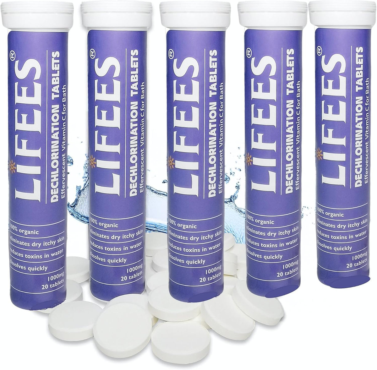 Vitamin C Bath Soak Tablets, 1000mg, 100 Tablets – LIFEES – Image 1