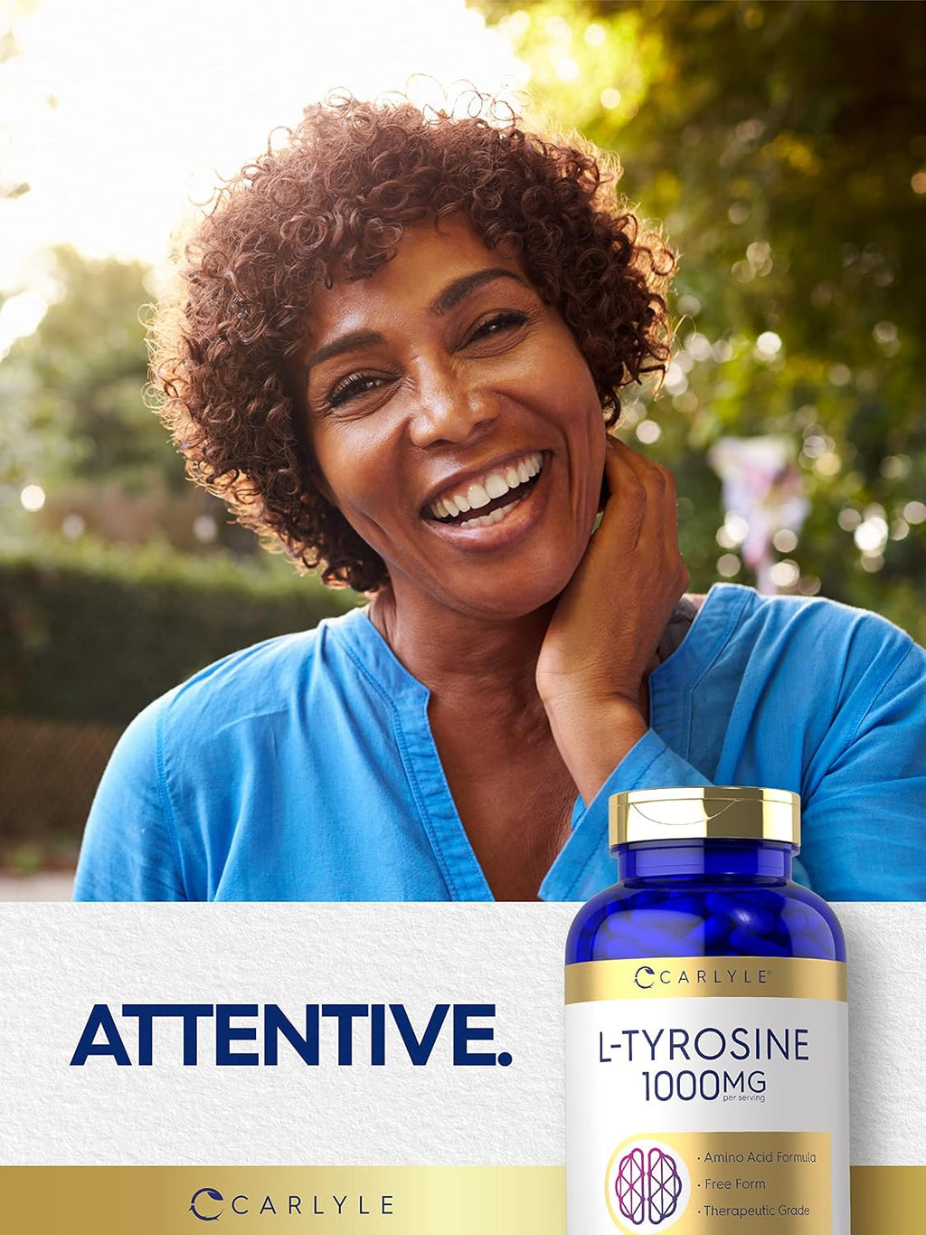 Carlyle L-Tirosina 1000 mg 300 Cápsulas