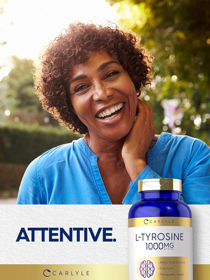 Carlyle L-Tirosina 1000 mg 300 Cápsulas – Image 6
