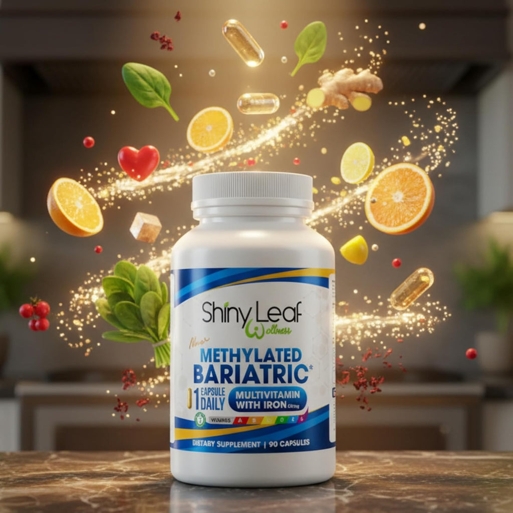 Shiny Leaf Multivitamínico Bariátrico Metilado con Hierro 45mg – 90 Cápsulas Vegetales