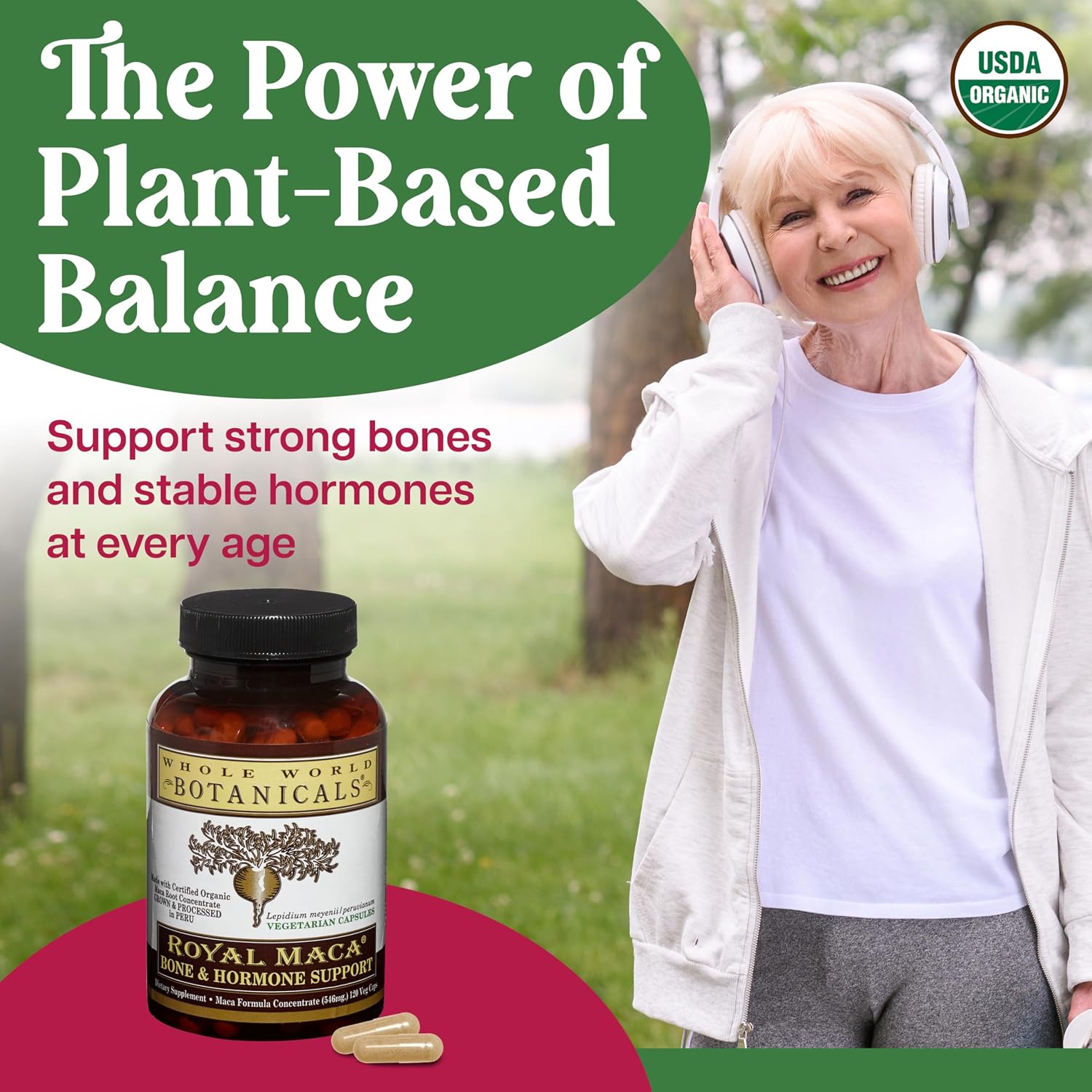 Whole World Botanicals Maca Real Soporte Óseo