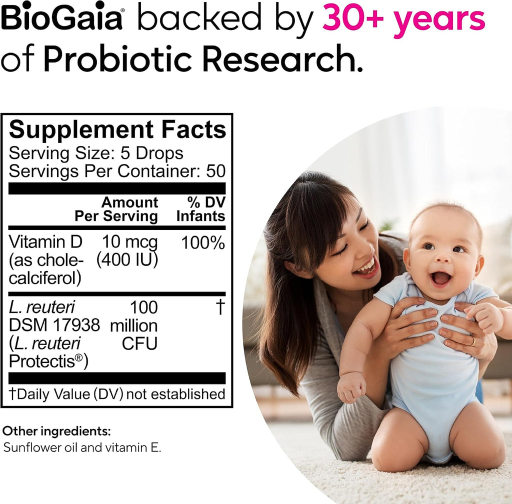 BioGaia Gotas Probióticas para Bebés con Vitamina D (Pack de 2)