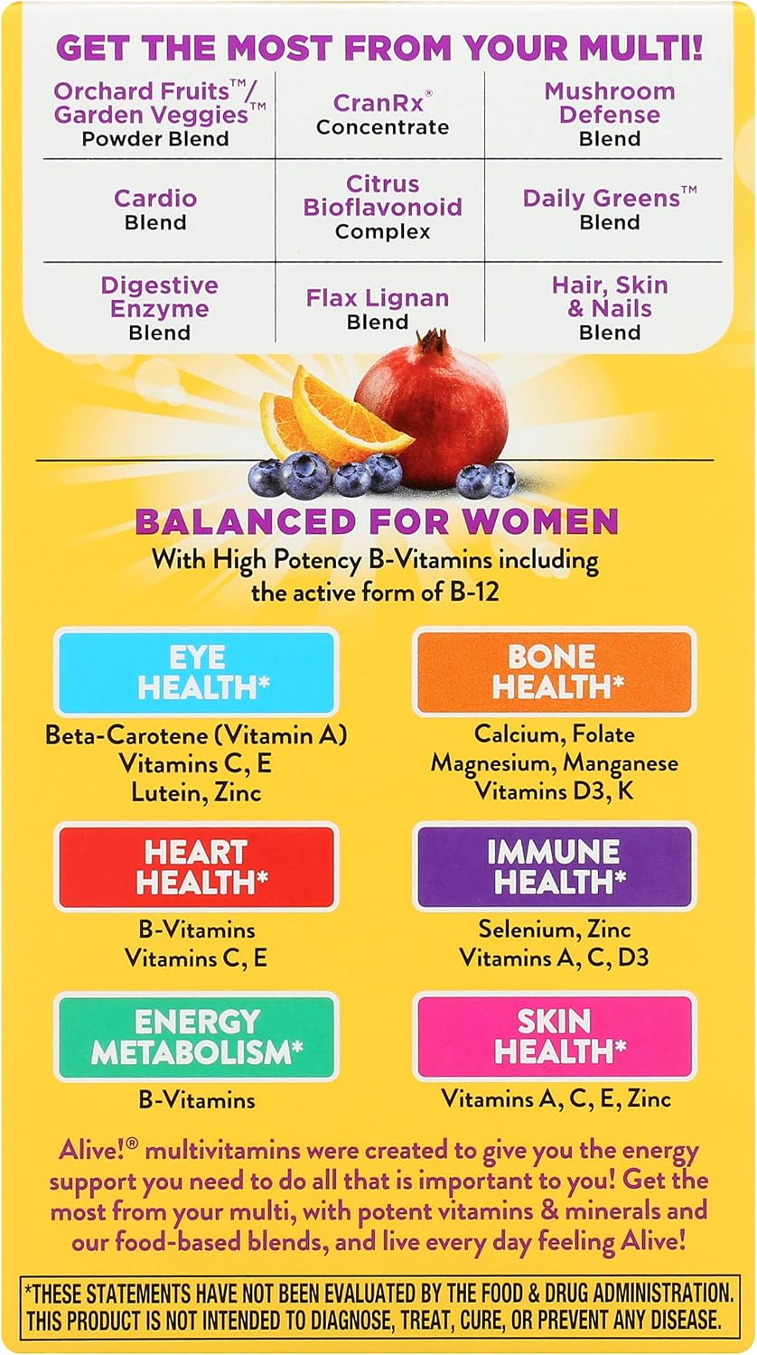 Nature's Way Alive Women Ultra Potency Multivitamin, 60 comprimidos