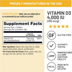 NatureWise Vitamina D3 4000 UI (100 mcg) - 360 Mini Cápsulas Blandas - Suministro para 1 Año - Apoyo Inmunológico, Muscular y Óseo - No-GMO, Sin Gluten, en Aceite de Oliva Virgen Extra Orgánico
