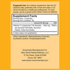 Vitamina C Liposomal 1400mg por Dosis – Alta Absorción, 180 Cápsulas Vegetales (2 Frascos)
