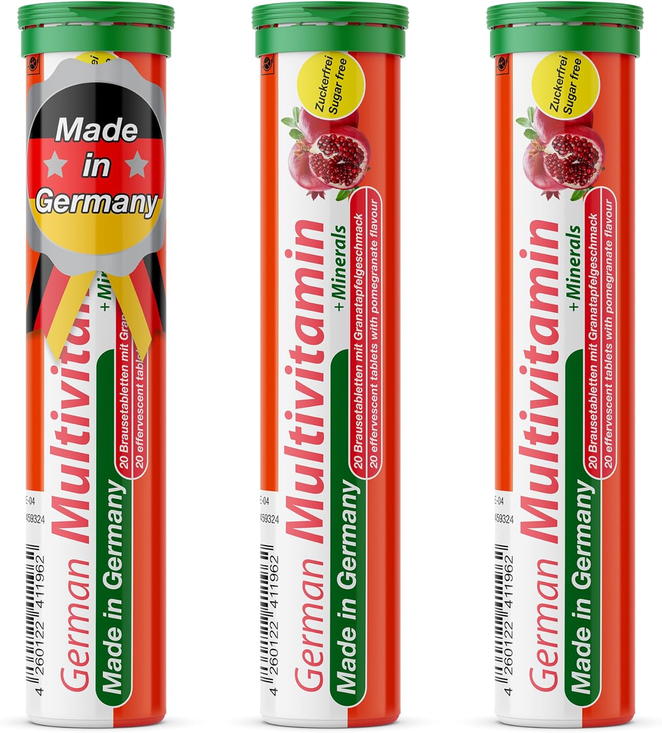 T&D Multivitamínico + Minerales en Comprimidos Efervescentes - Sabor Granada - 60 Servicios