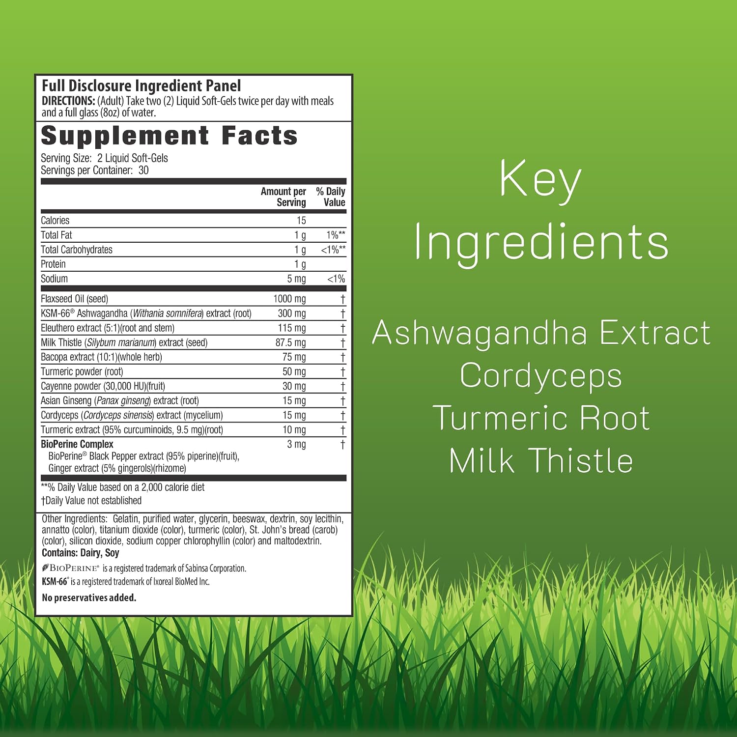 Irwin Naturals Extra Strength Ashwagandha Mind & Body Support – 60 Soft-Gels Líquidos