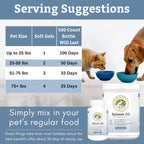 Aceite de Salmón Salvaje de Alaska para Perros - Omega 3 con EPA y DHA para la Piel, el Pelaje, el Corazón y el Sistema Nervioso (100 Cápsulas)
